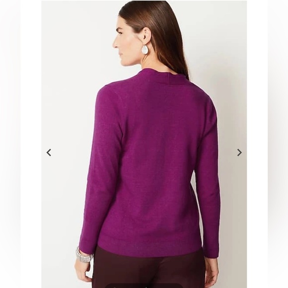 J.Jill 100% Merino Wool High Ribbed-Sleeves Sweater RED size Medium - Picture 12 of 15